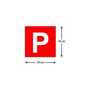 STICKER- LABEL STICKER – “P” CAR STICKER 2’S/PKT